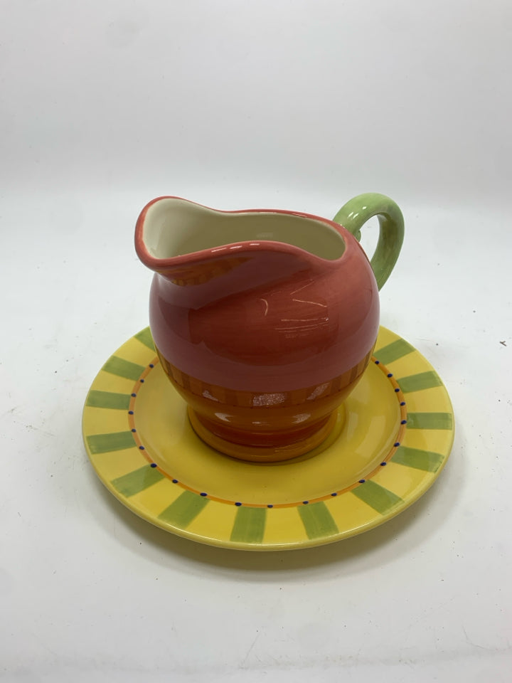 SMALL PITCHER AND UNDER PLATE.