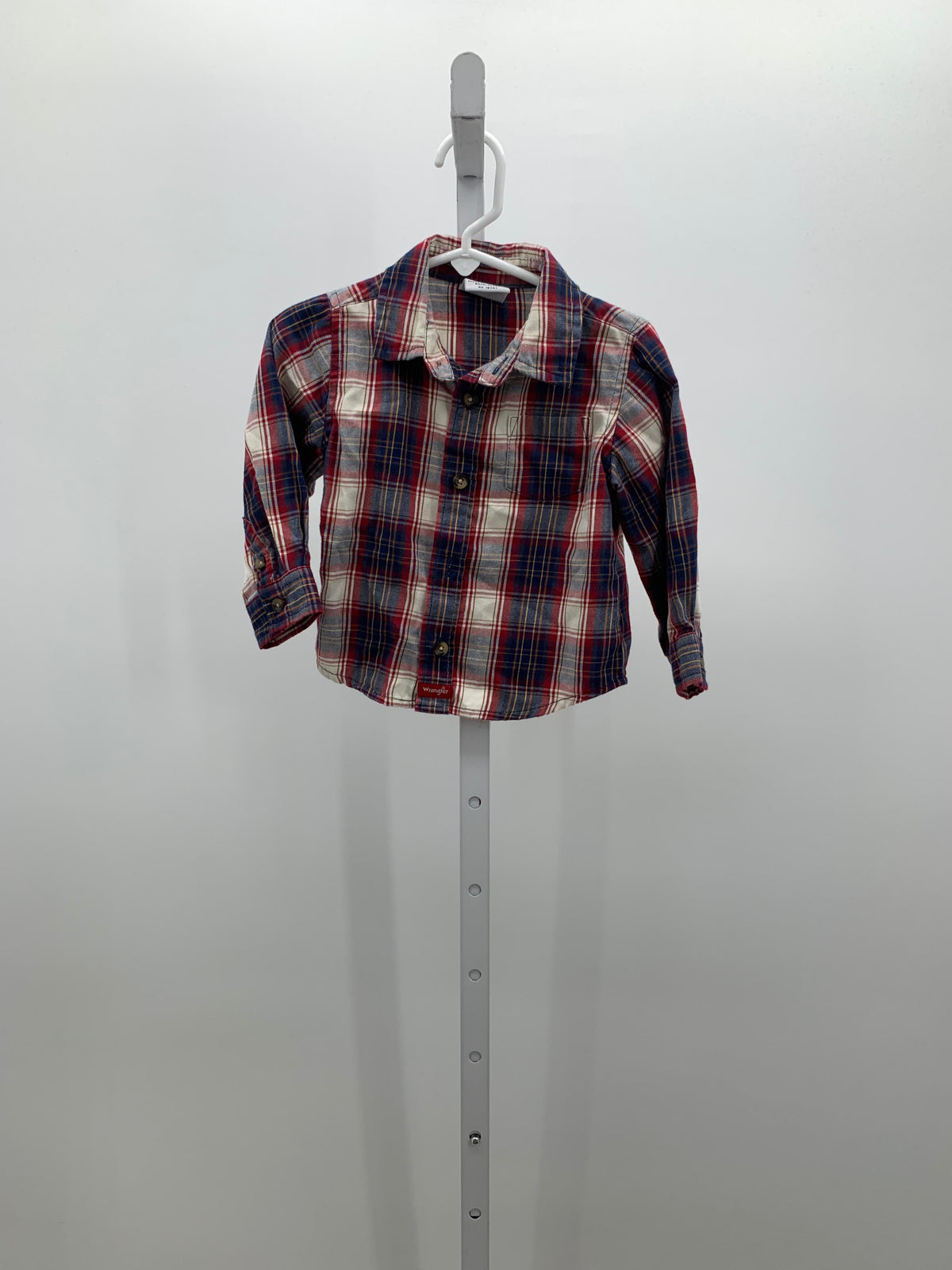 NAVY WHITE PLAID BTN DOWN