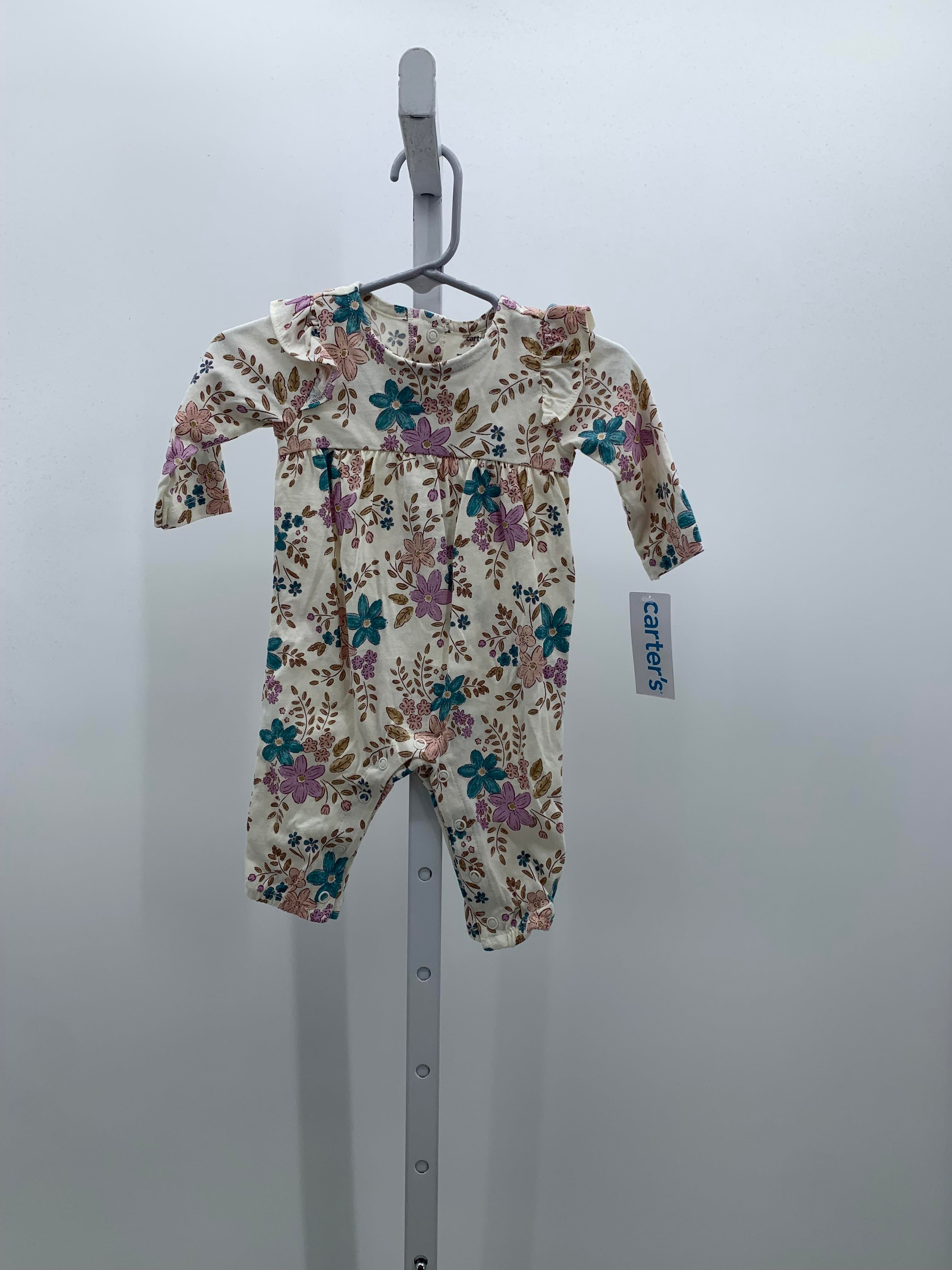 Carters Size 3 Months Girls Long Slv. Romper
