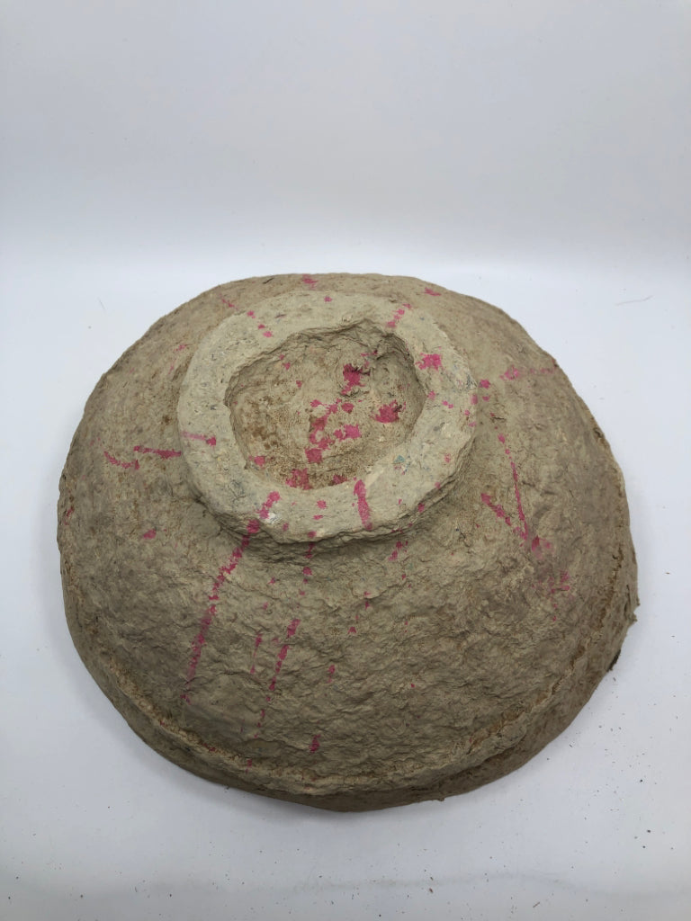 PAPER MACHE DECORATIVE BOWL.