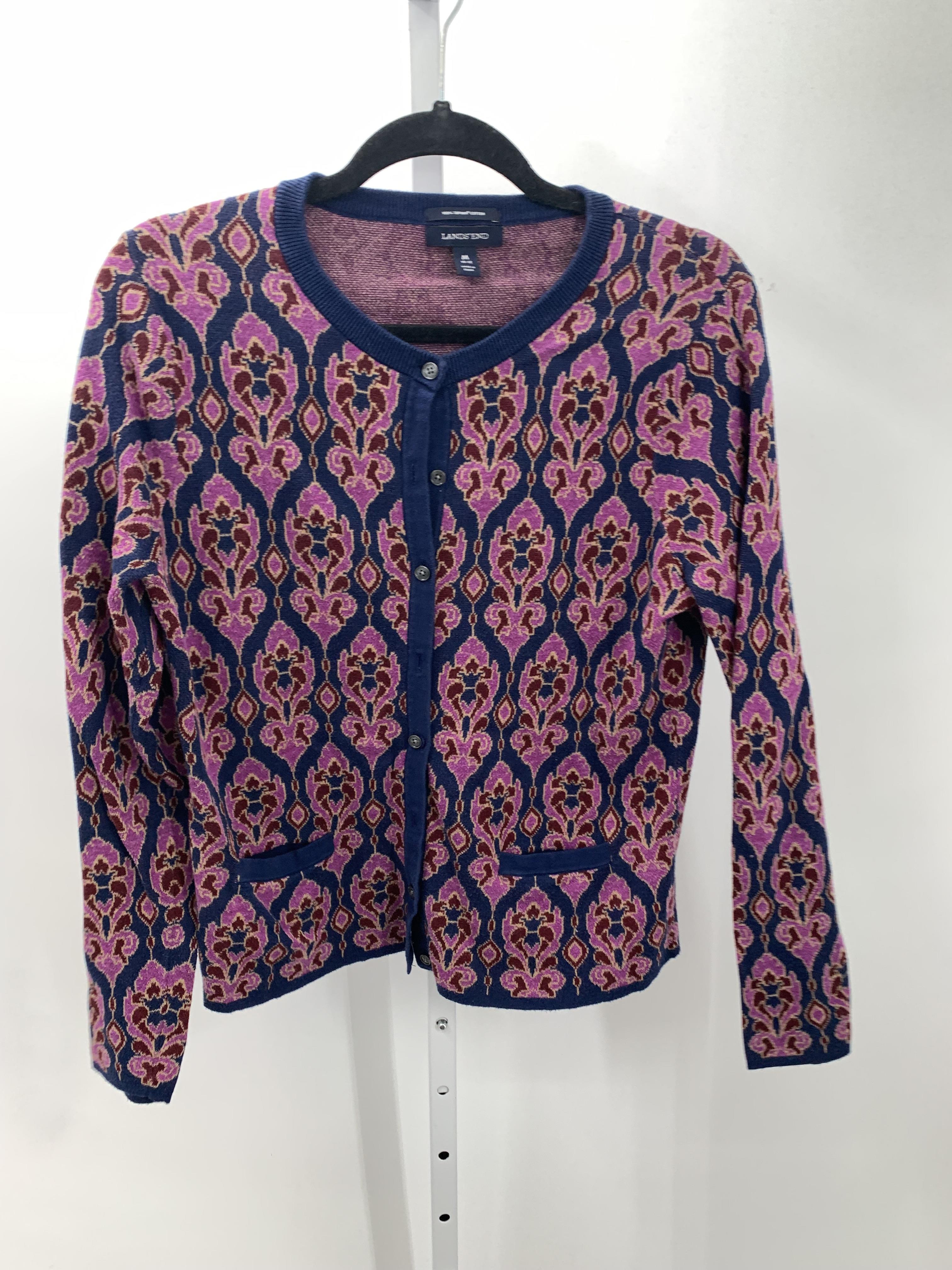 Lands End Size Medium Misses Long Slv Sweater