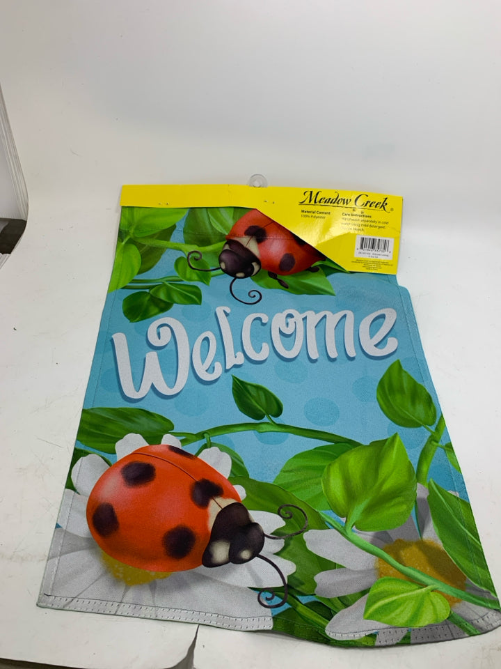 NEW WELCOME LADY BUGS FLAG.
