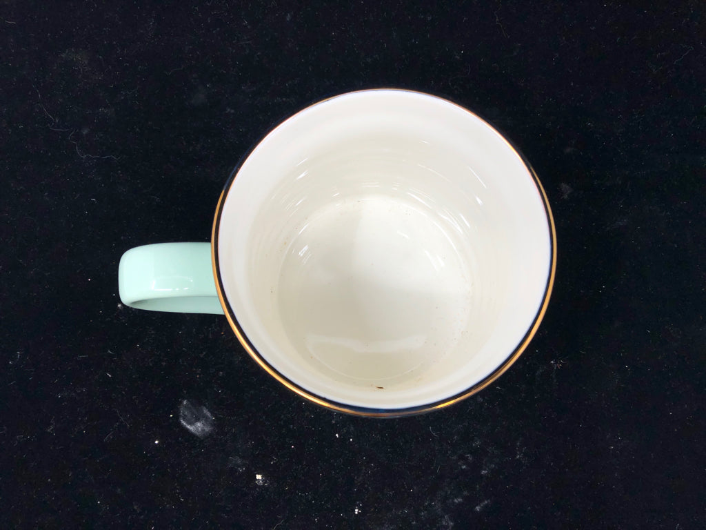 TEAL MUG "D".