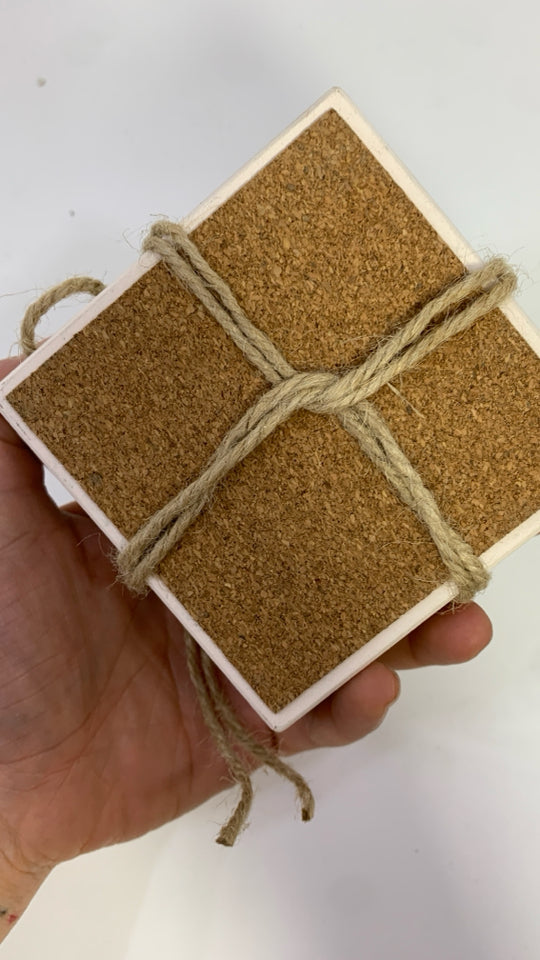 5PK WINE PRINT CERAMIC COASTERS.