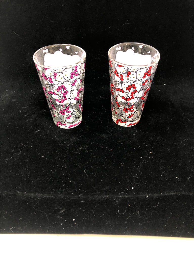 2 HELLO KITTY GLASSES.