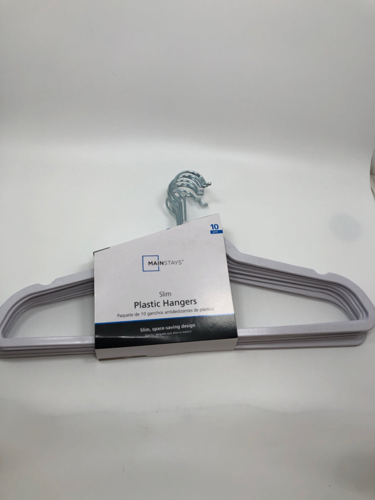 NIP SLIM PLASTIC HANGERS.