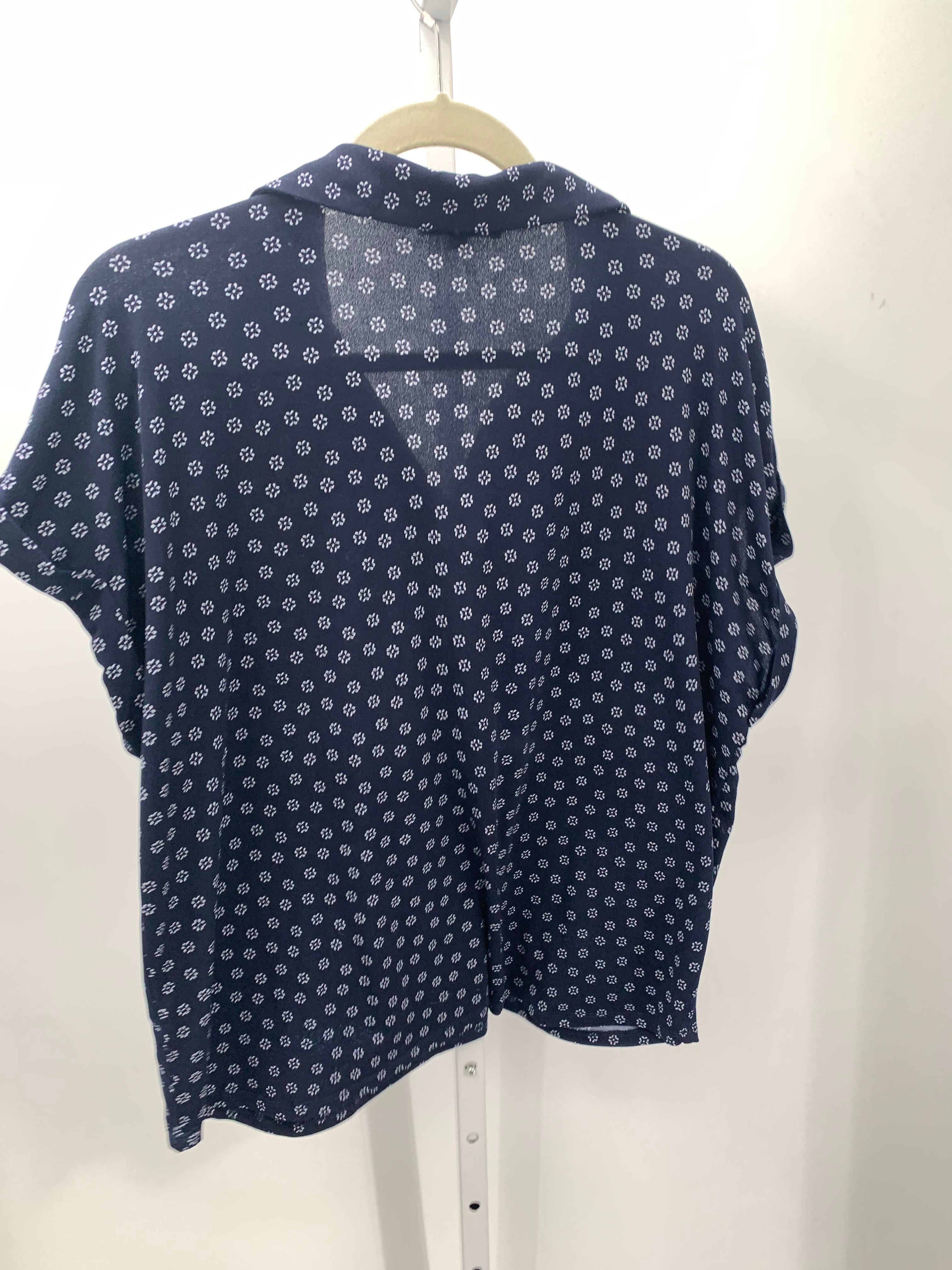 Adrianna Papell Size Large Misses Short Sleeve Shirt
