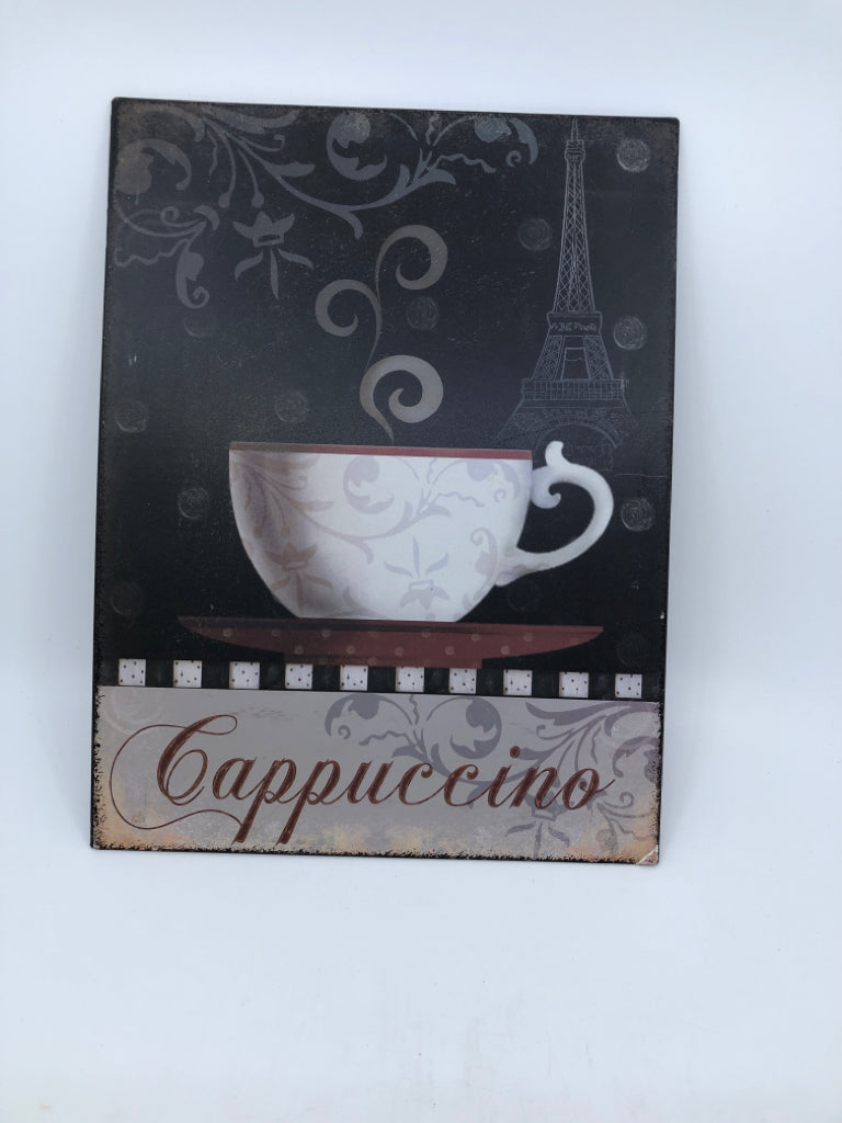 CAPPUCCINO METAL SIGN.