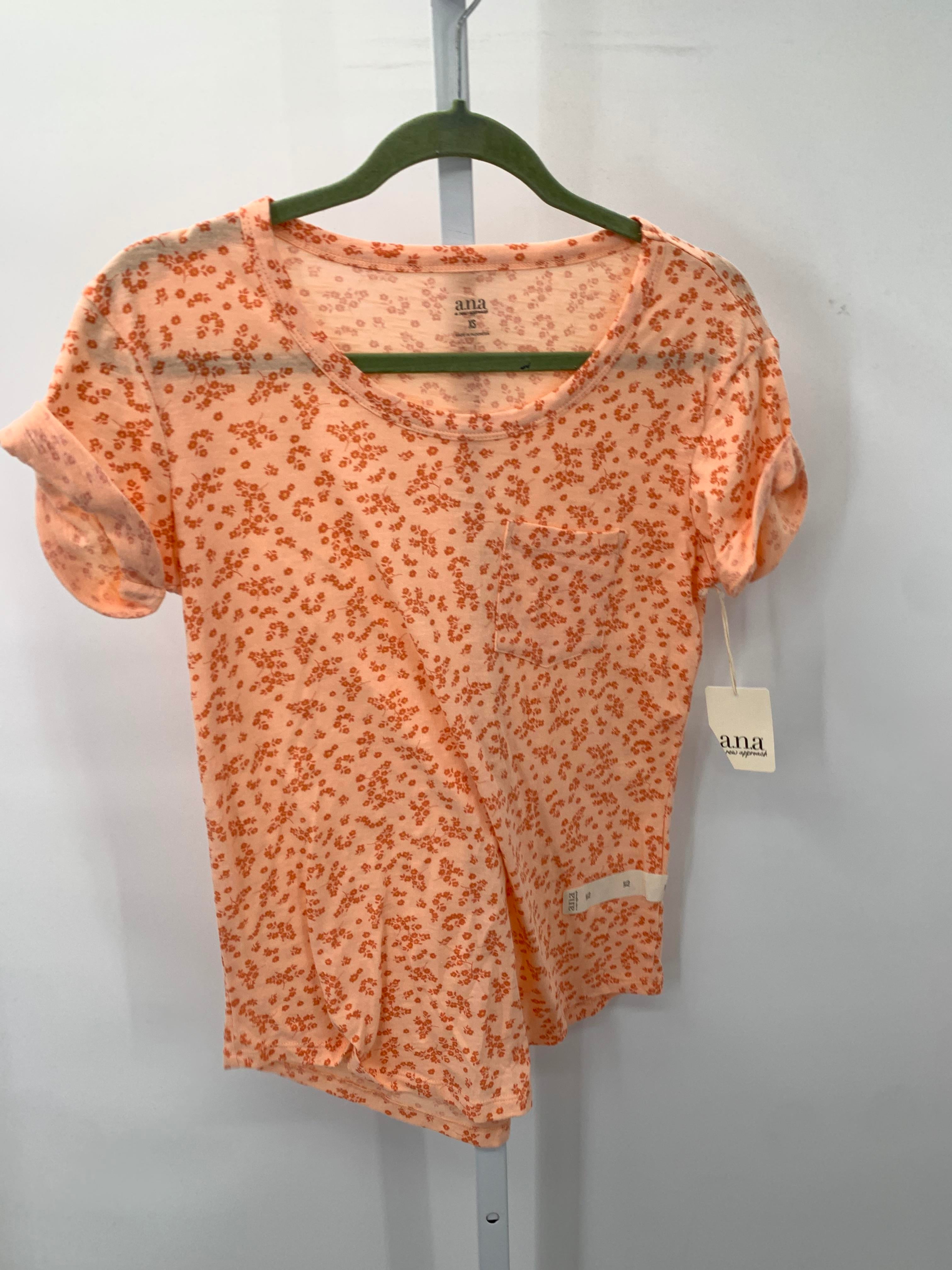 A.N.A. Size X Small Misses Short Sleeve Shirt