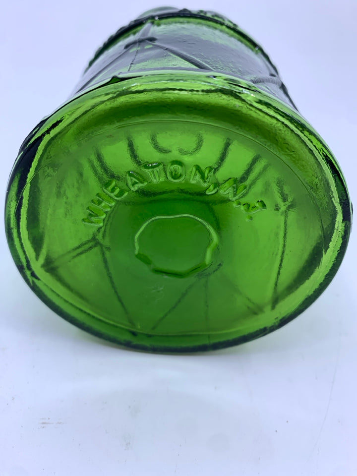 WHEATON GREEN GLASS "ARMY BITTERS" EMPTY BOTTLE.