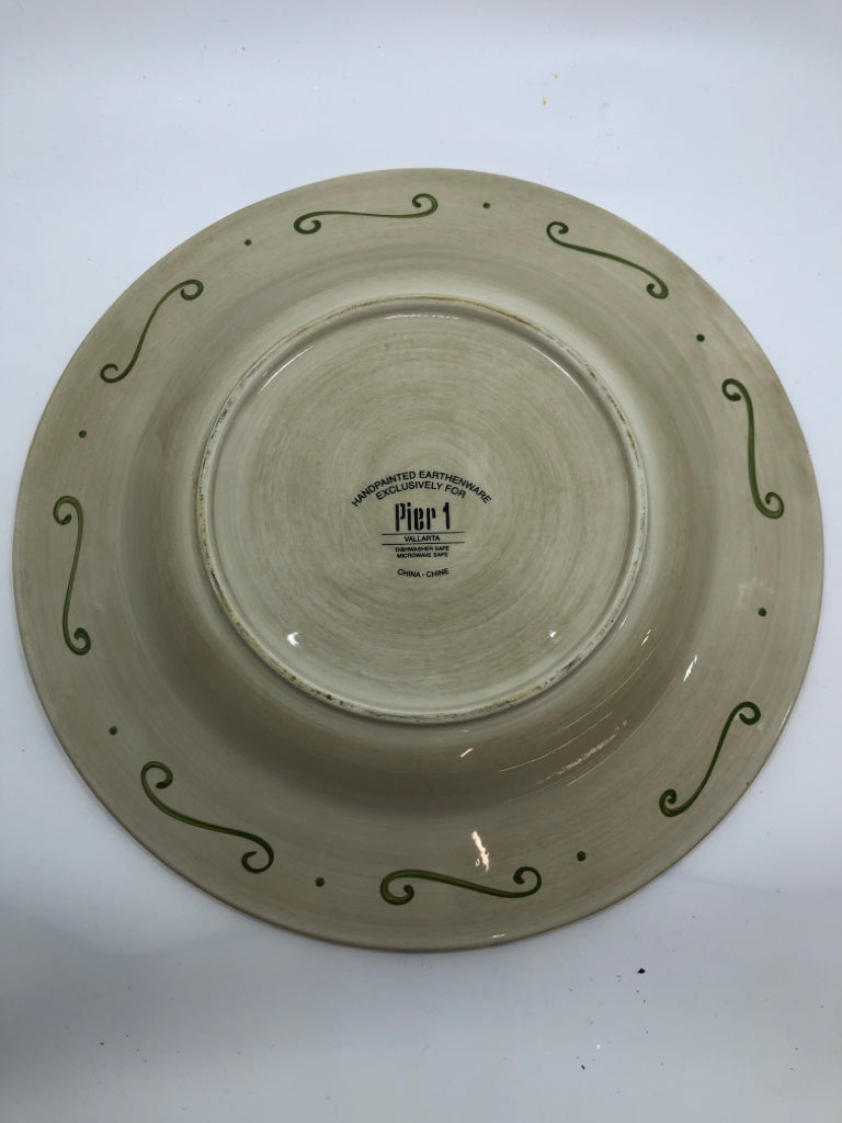 PIER 1 FLORAL SERVING PLATE.