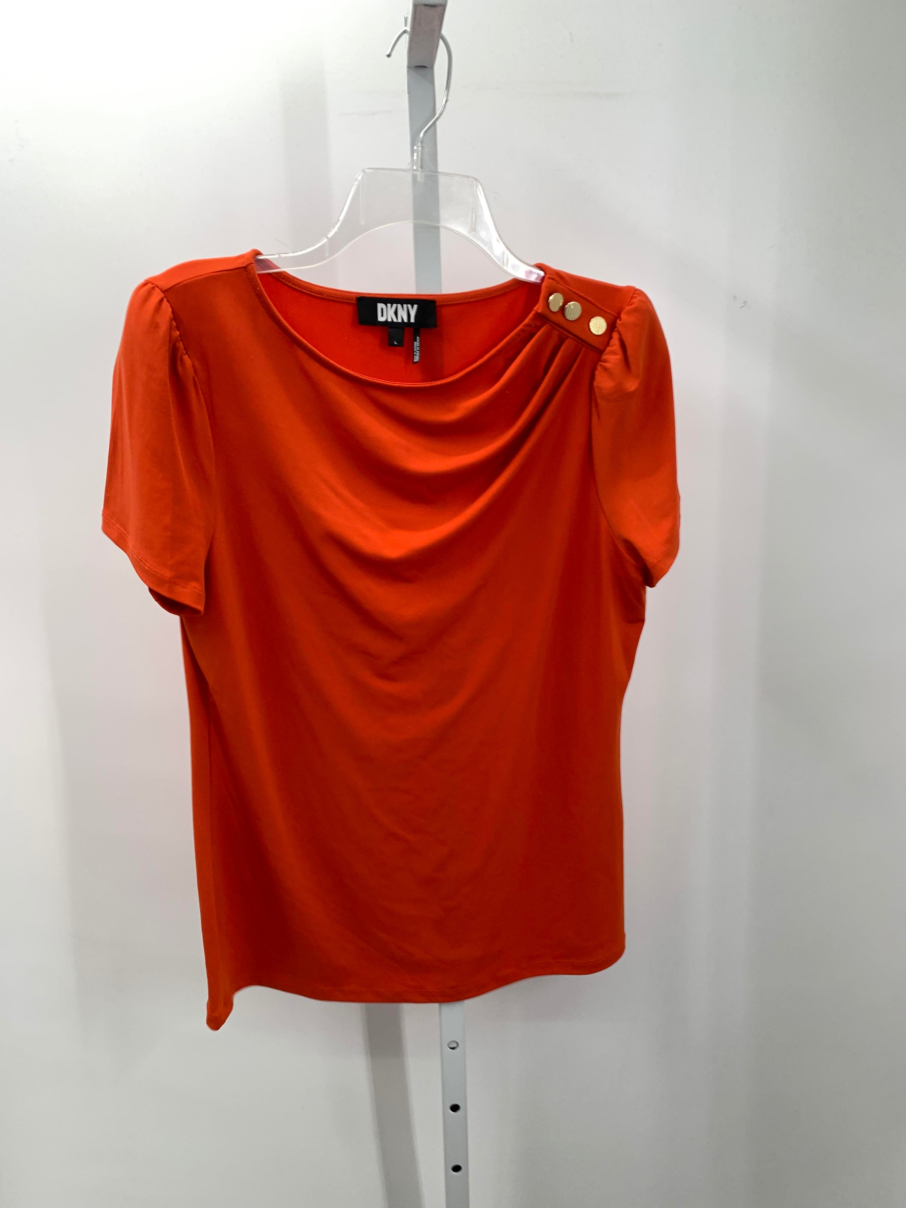 DKNY Size Large Misses Short Sleeve Shirt