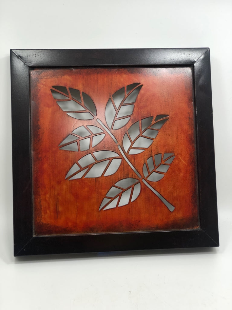 METAL LEAF ART CUT-OUT WALL-HANGING.