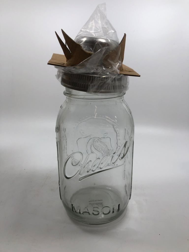 NIB MASON JAR COCKTAIL SHAKER.