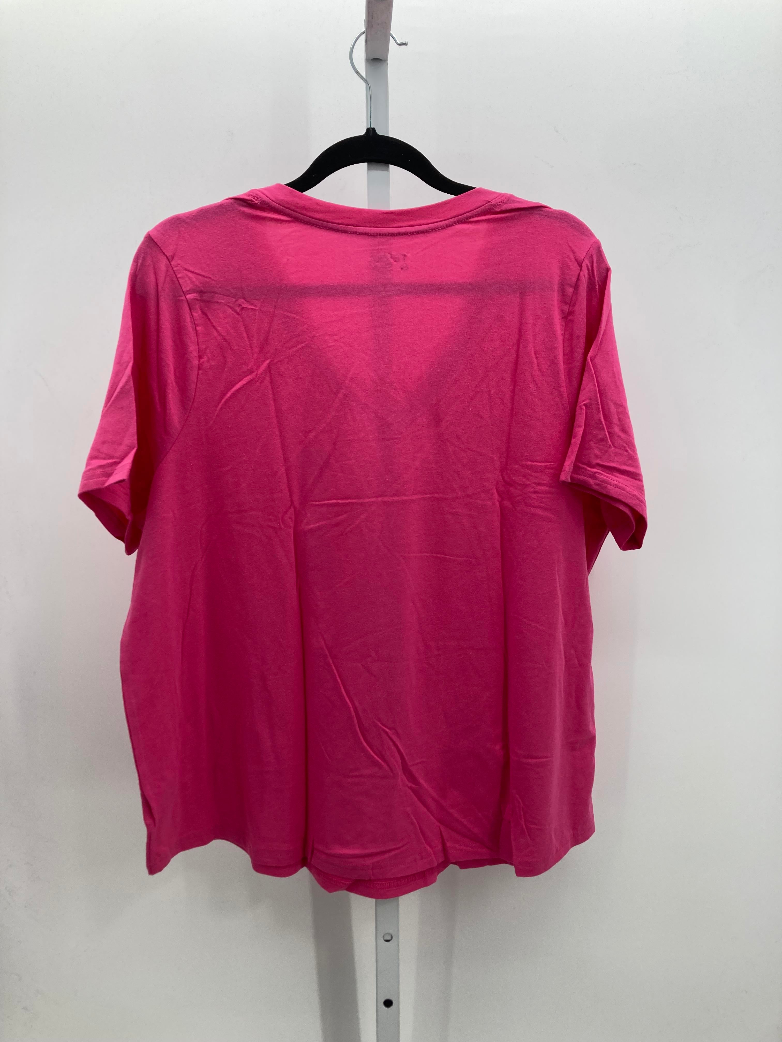 Terra & Sky Size 1X Womens Short Sleeve Shirt