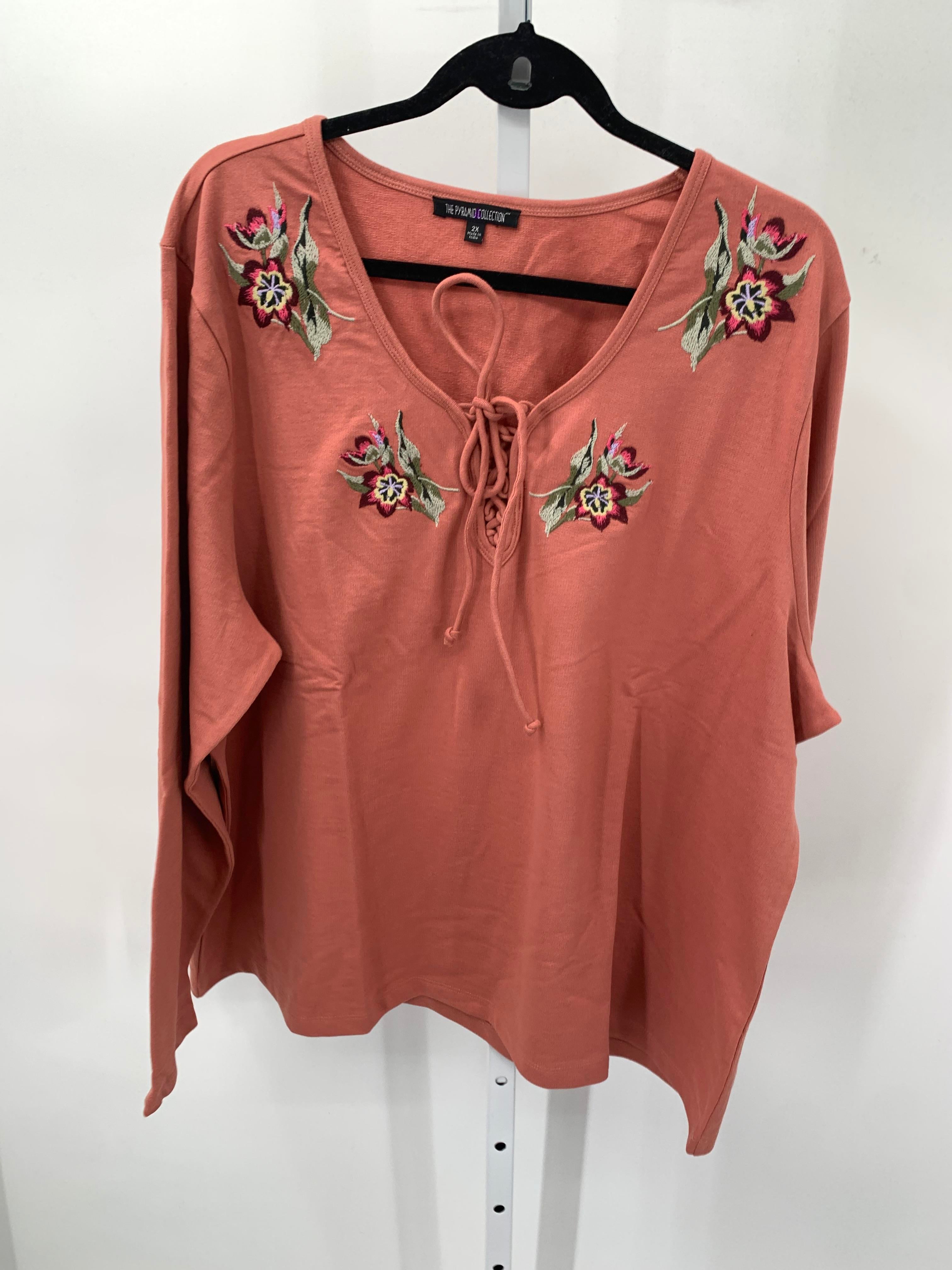 Size 2X Womens Long Sleeve Shirt