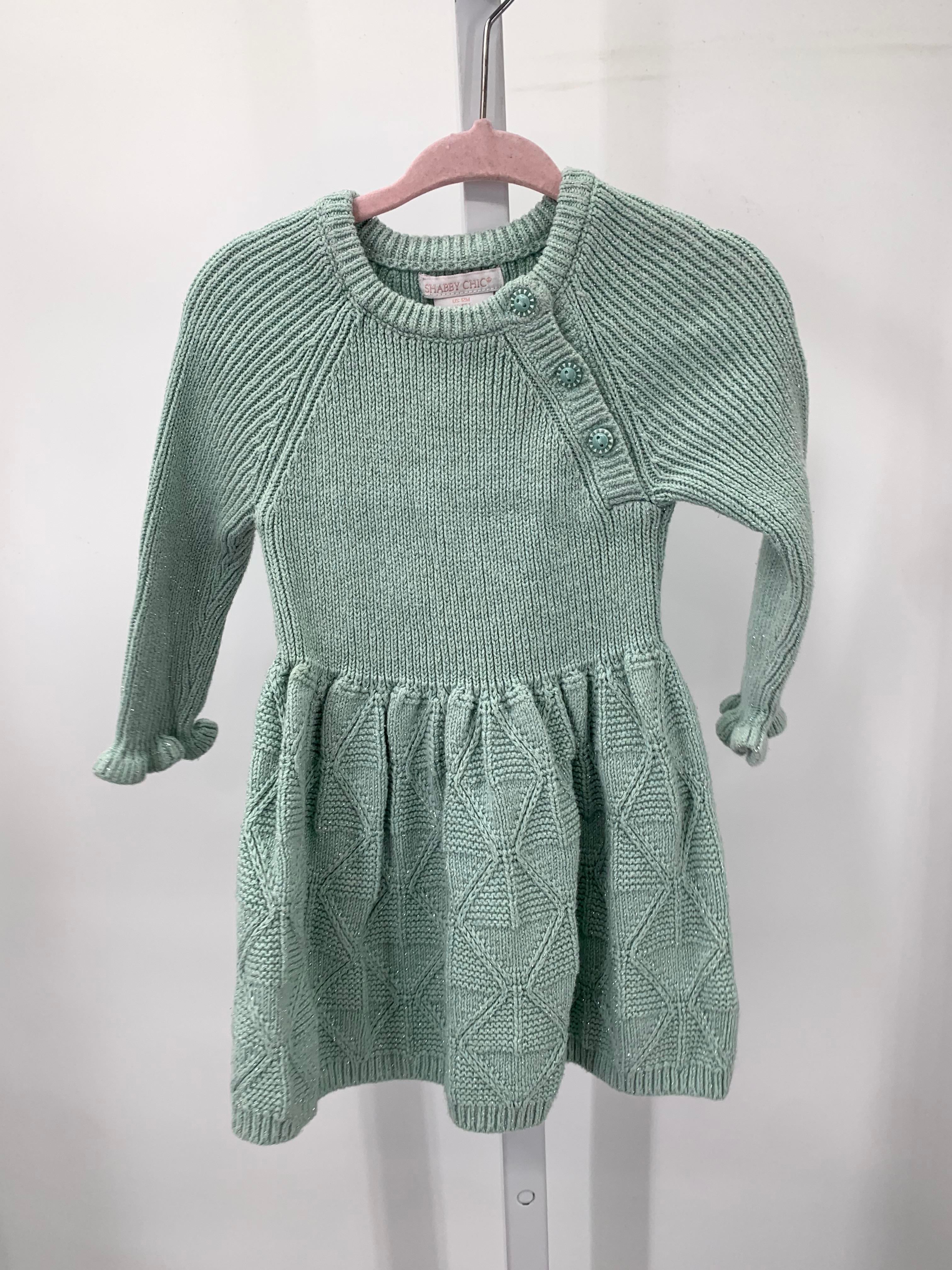 Shabby Chic Size 12 Months Girls Long Sleeve Dress