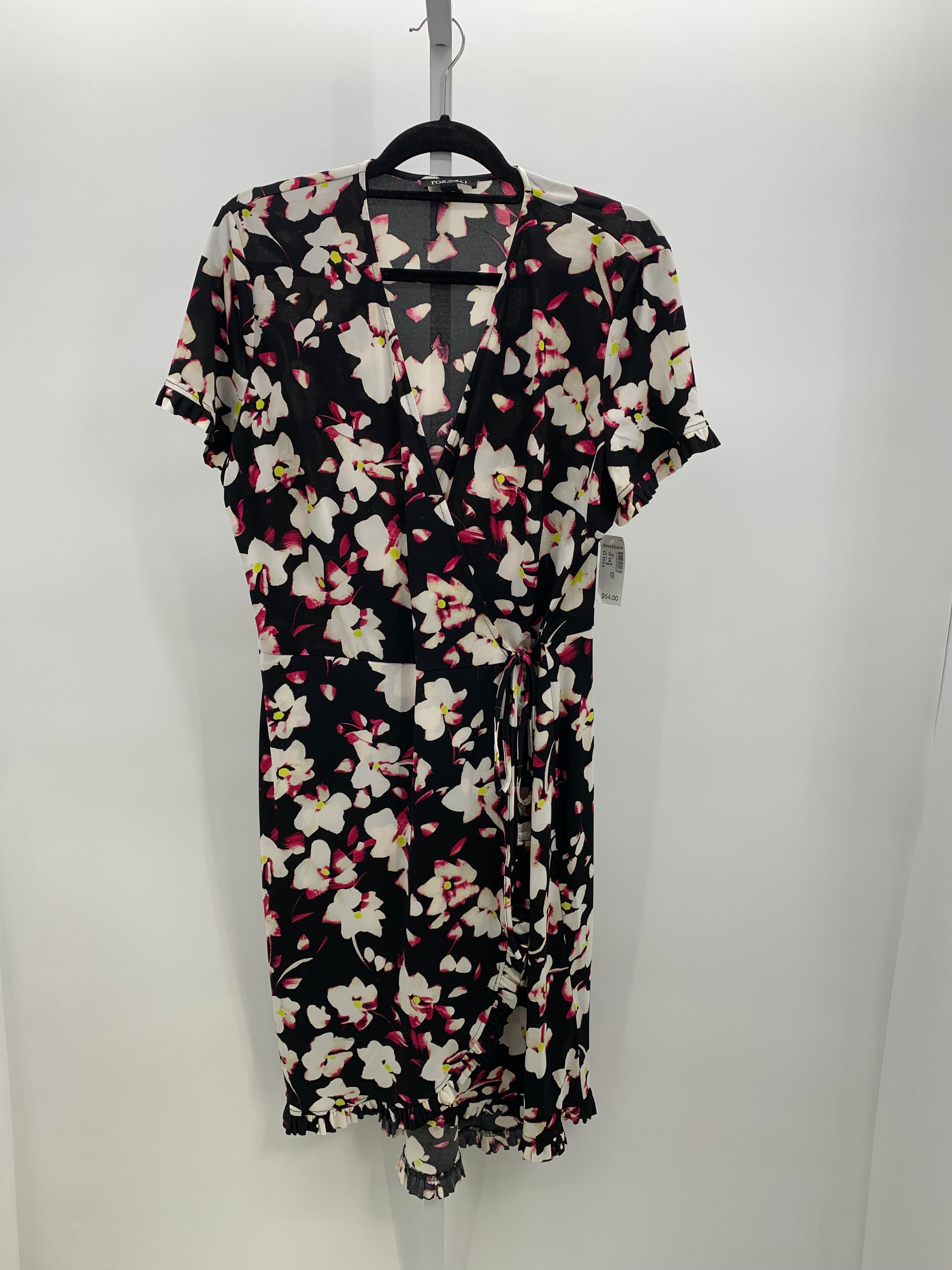Roz & Ali Size 16 Misses Short Sleeve Dress