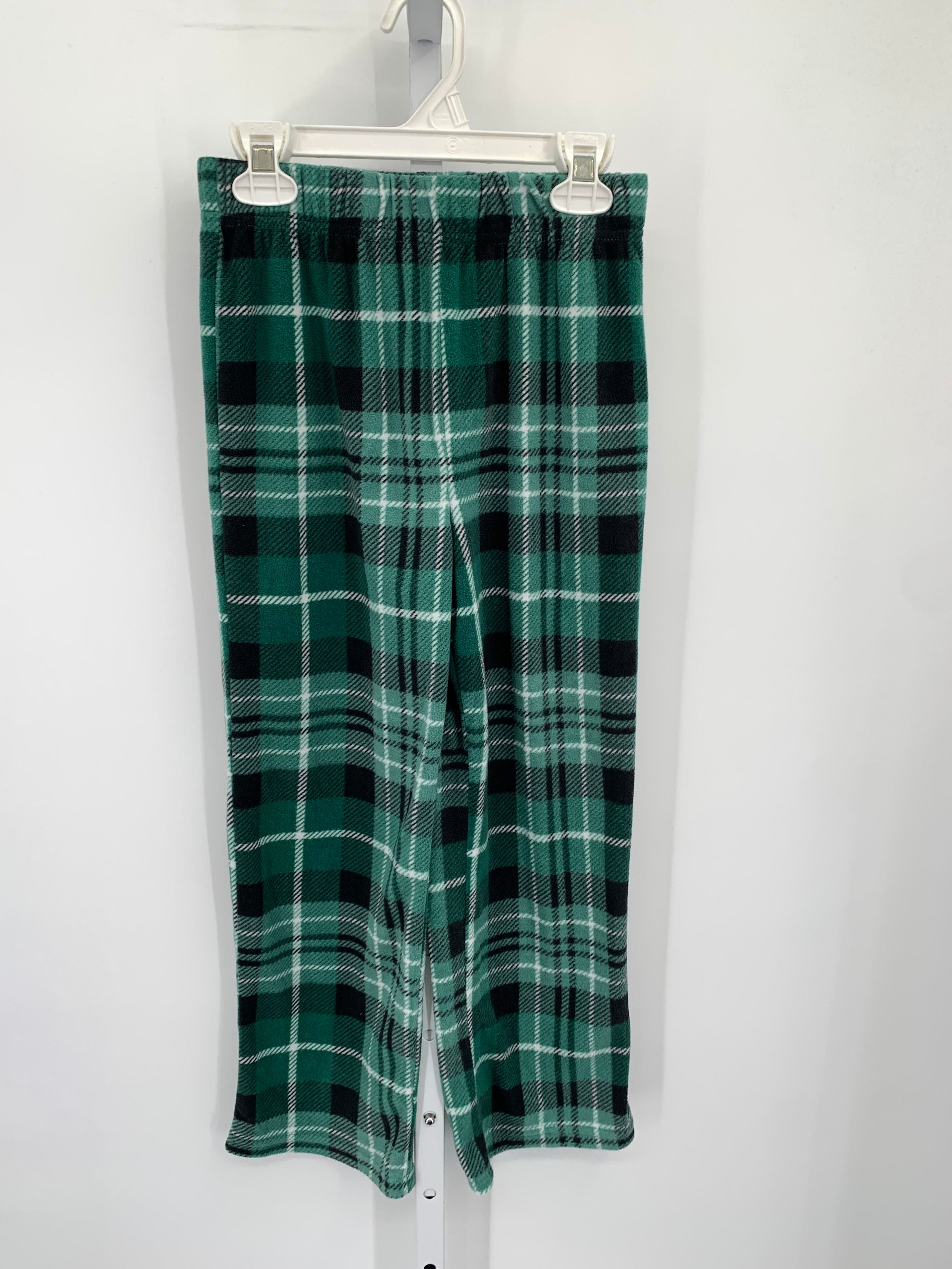 PLAID FLEECE PANTS.