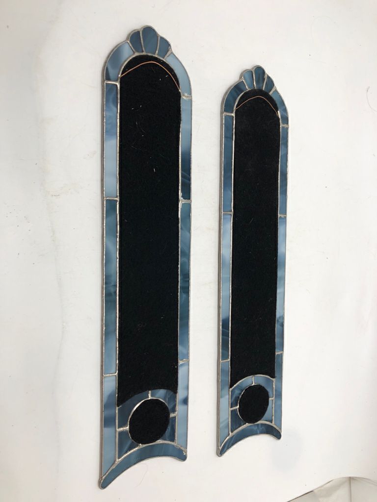 2 STAINED GLASS ACCENT MIRRORS.