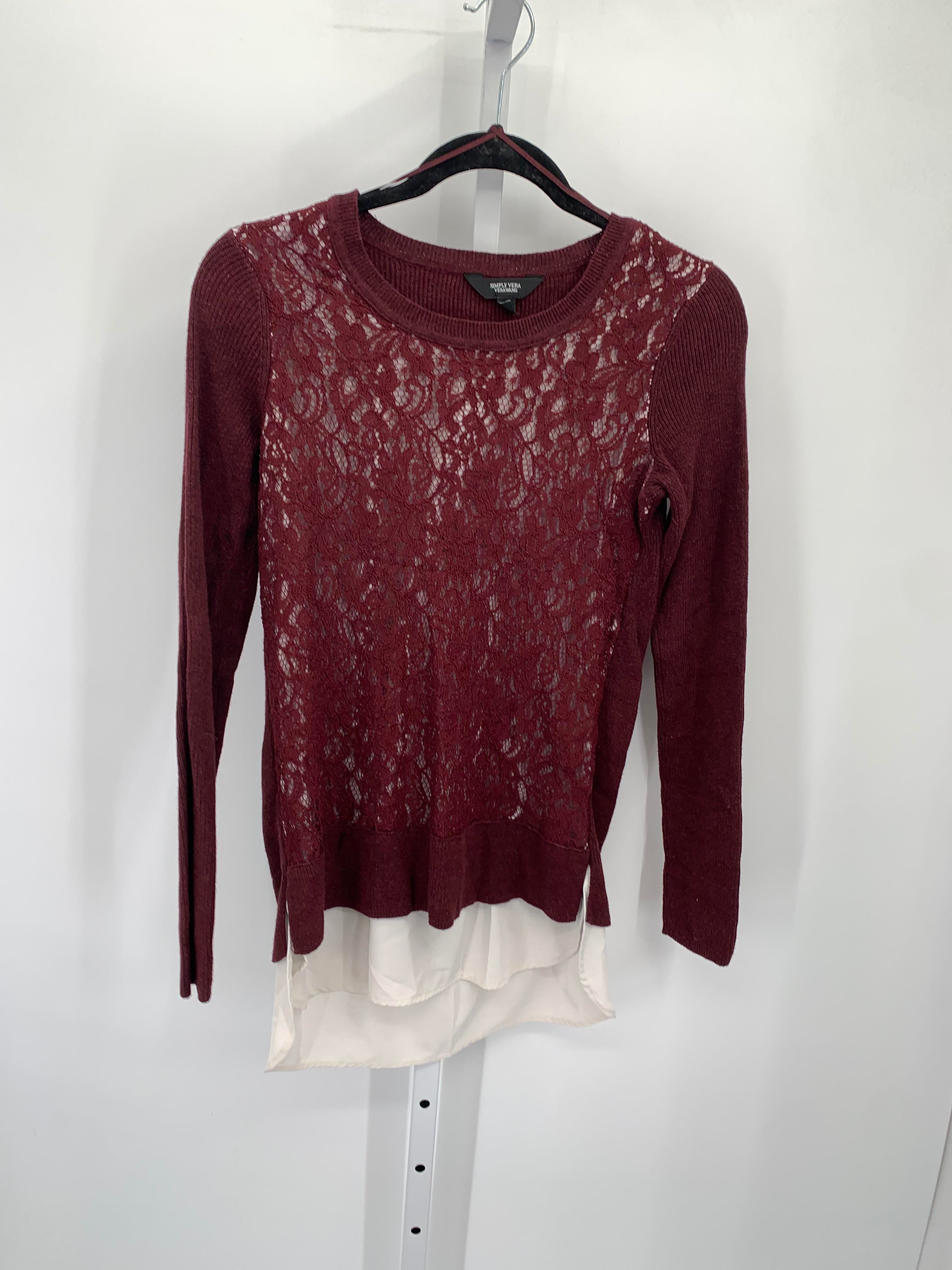 Vera Wang Size Small Misses Long Slv Sweater