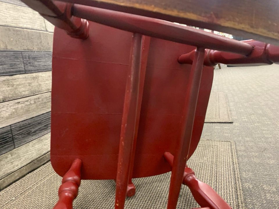 RED SHORT/ CHILDRENS ROCKING CHAIR.