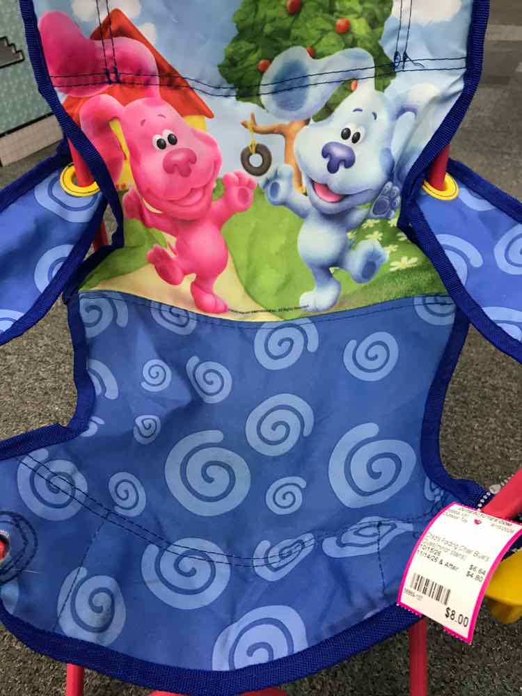 Child's Folding Chair Blue's Clues(minor stains)