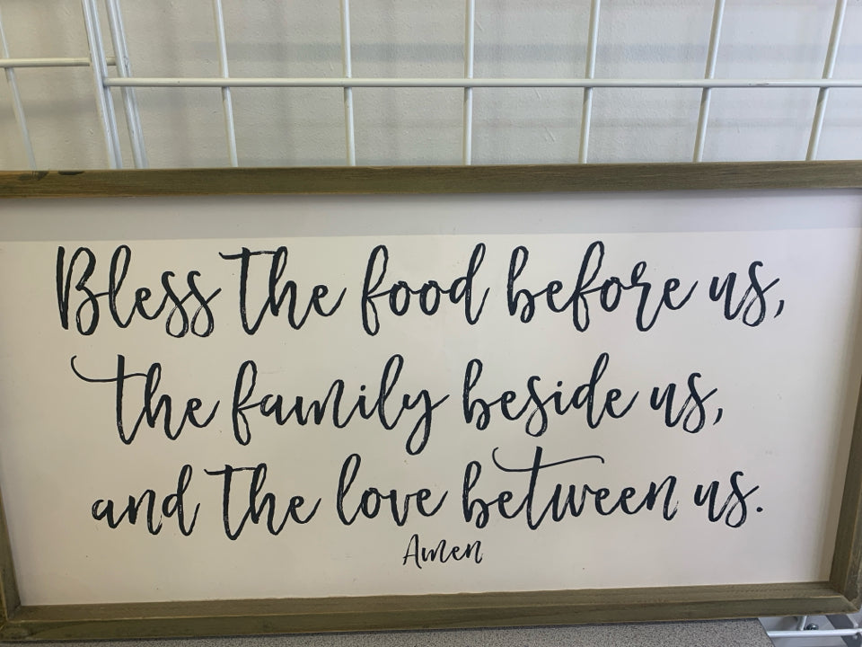 BLESS THE FOOD-FRAMED WALL ART.