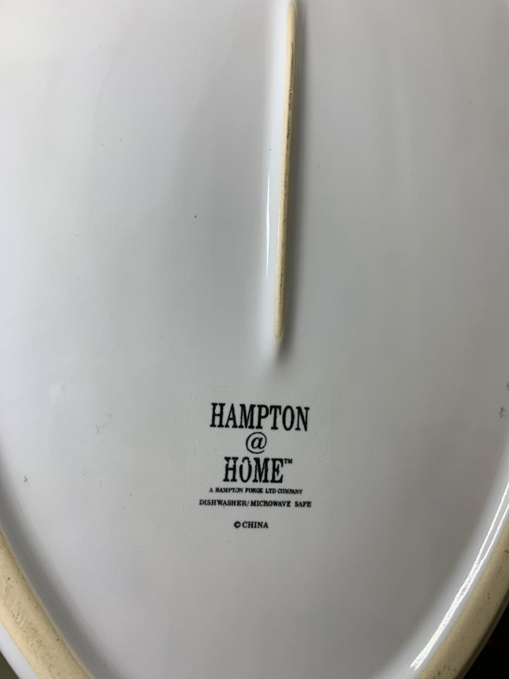 OVAL SERVING DISH W/ STAND.