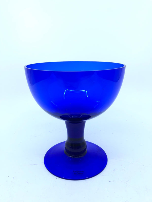 6 COBALT BLUE GLASSES.