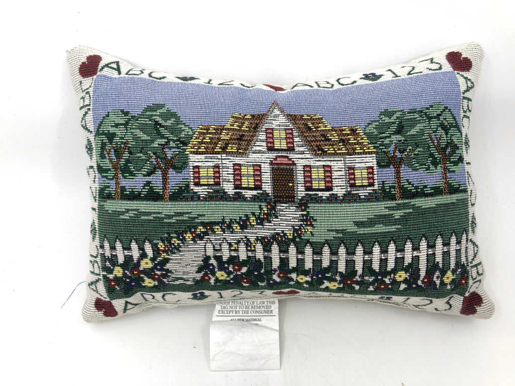 VTG WHITE HOUSE 123 ABC PILLOW.