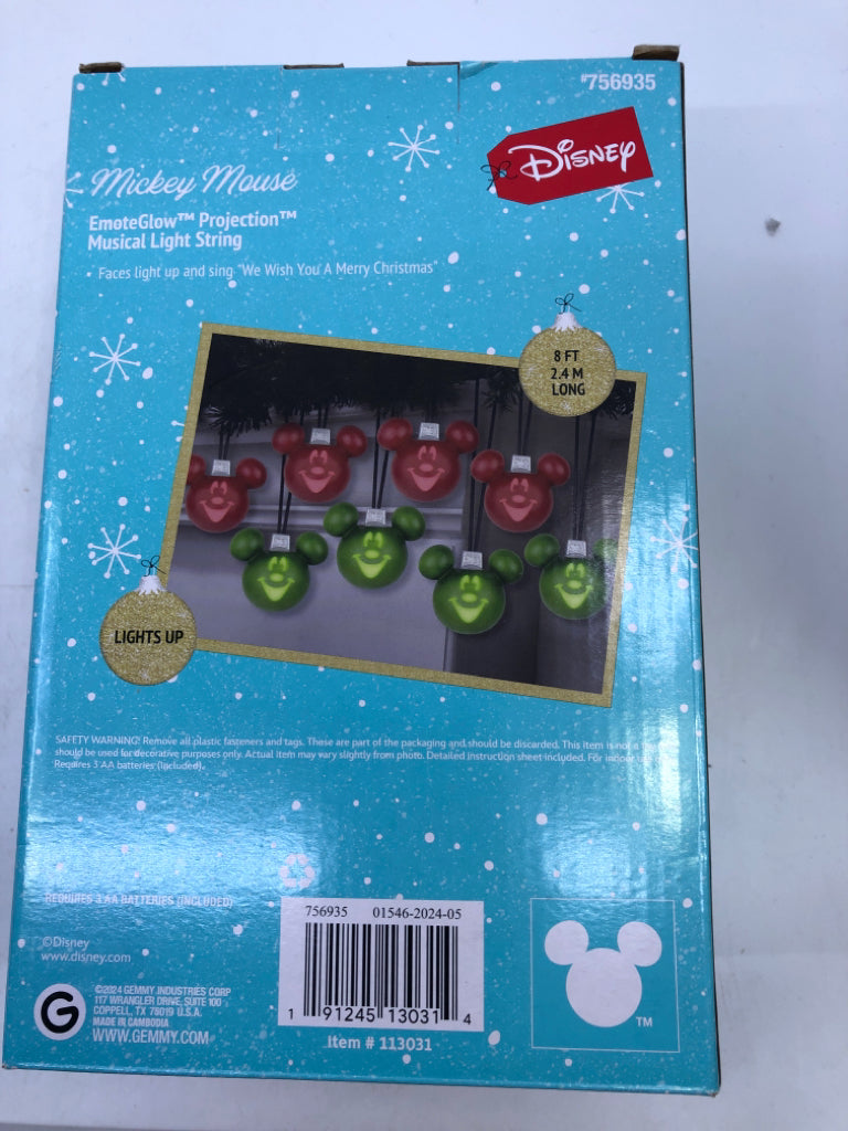 NIB MICKEY MOUSE MUSICAL LIGHT STRING.