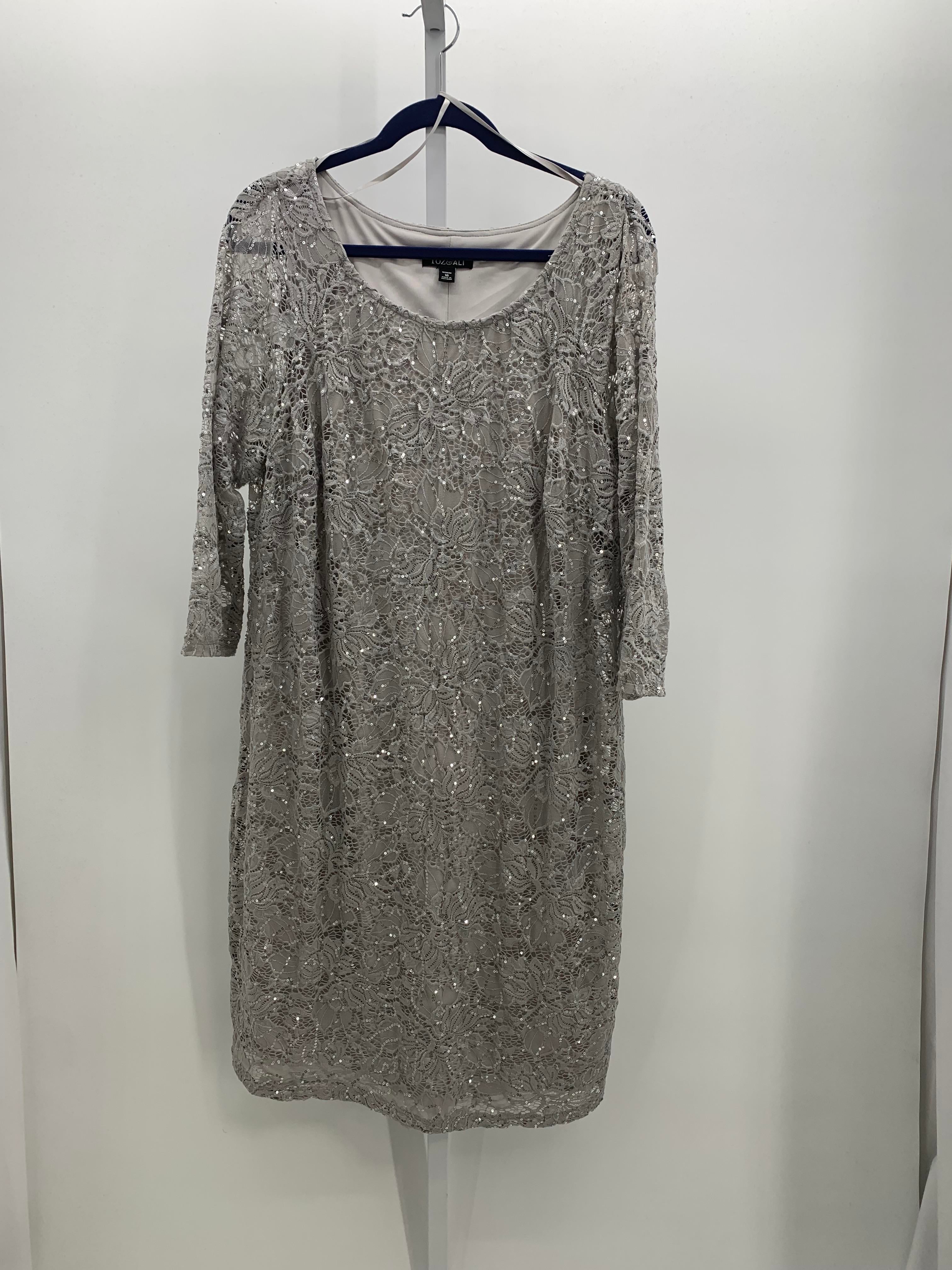 Roz & Ali Size 16 W Womens 3/4 Sleeve Dress