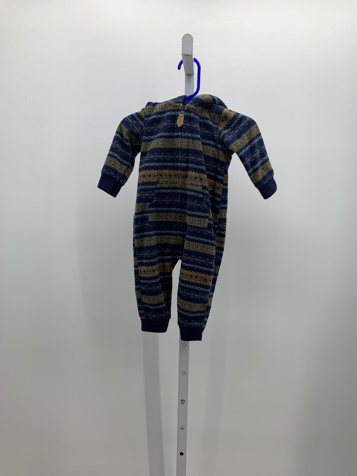 BLUE PATTERN STRIPES FLEECE