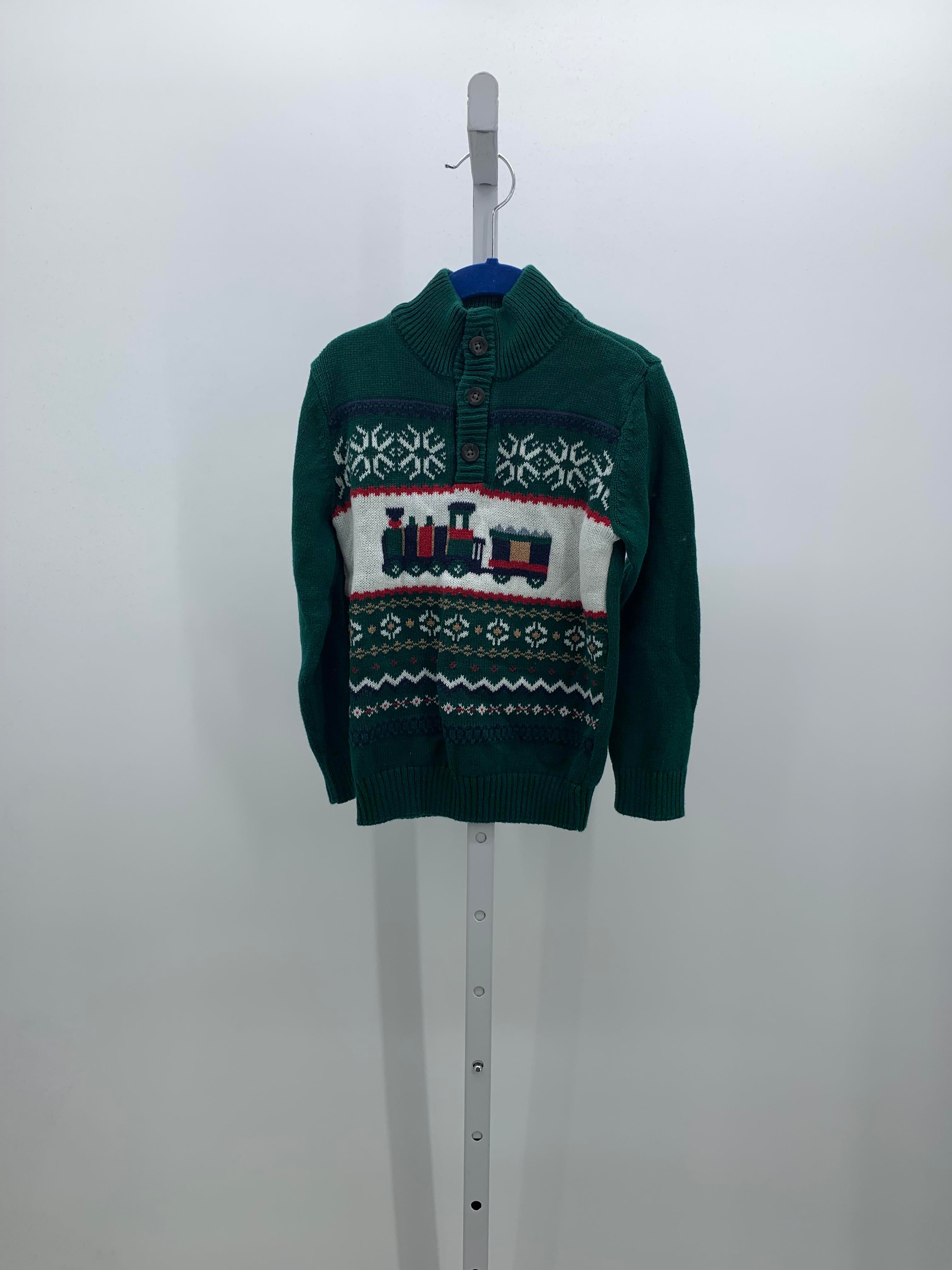 LONG SLV SWEATER SNOWFLAKES TRAIN