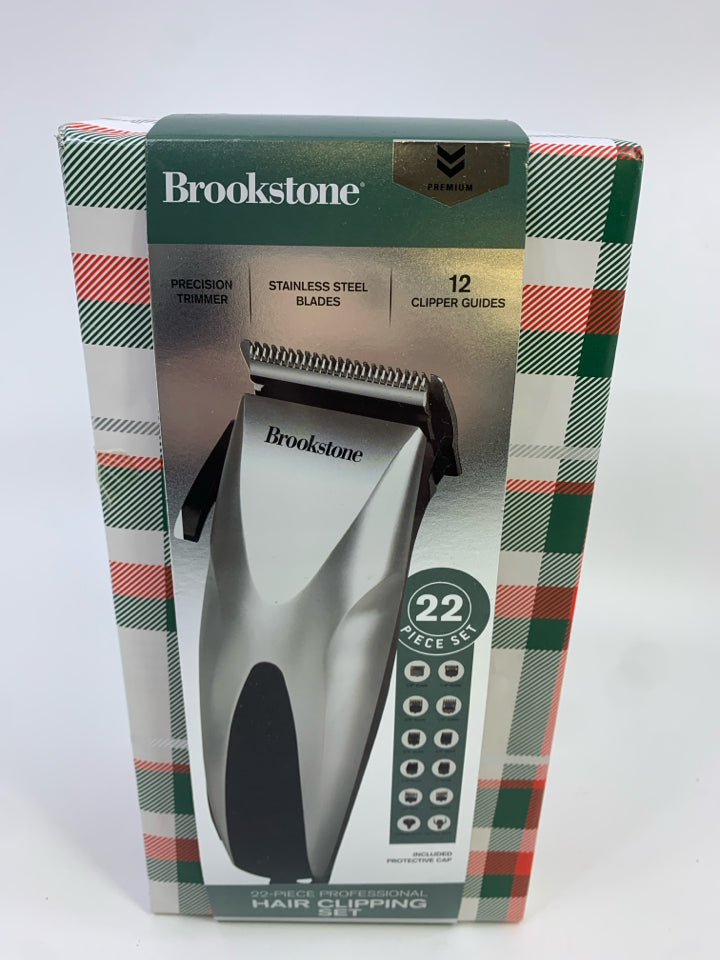 NIB 22 PC PROFESSIONAL HAIR CLIPPING SET-BROOKSTONE