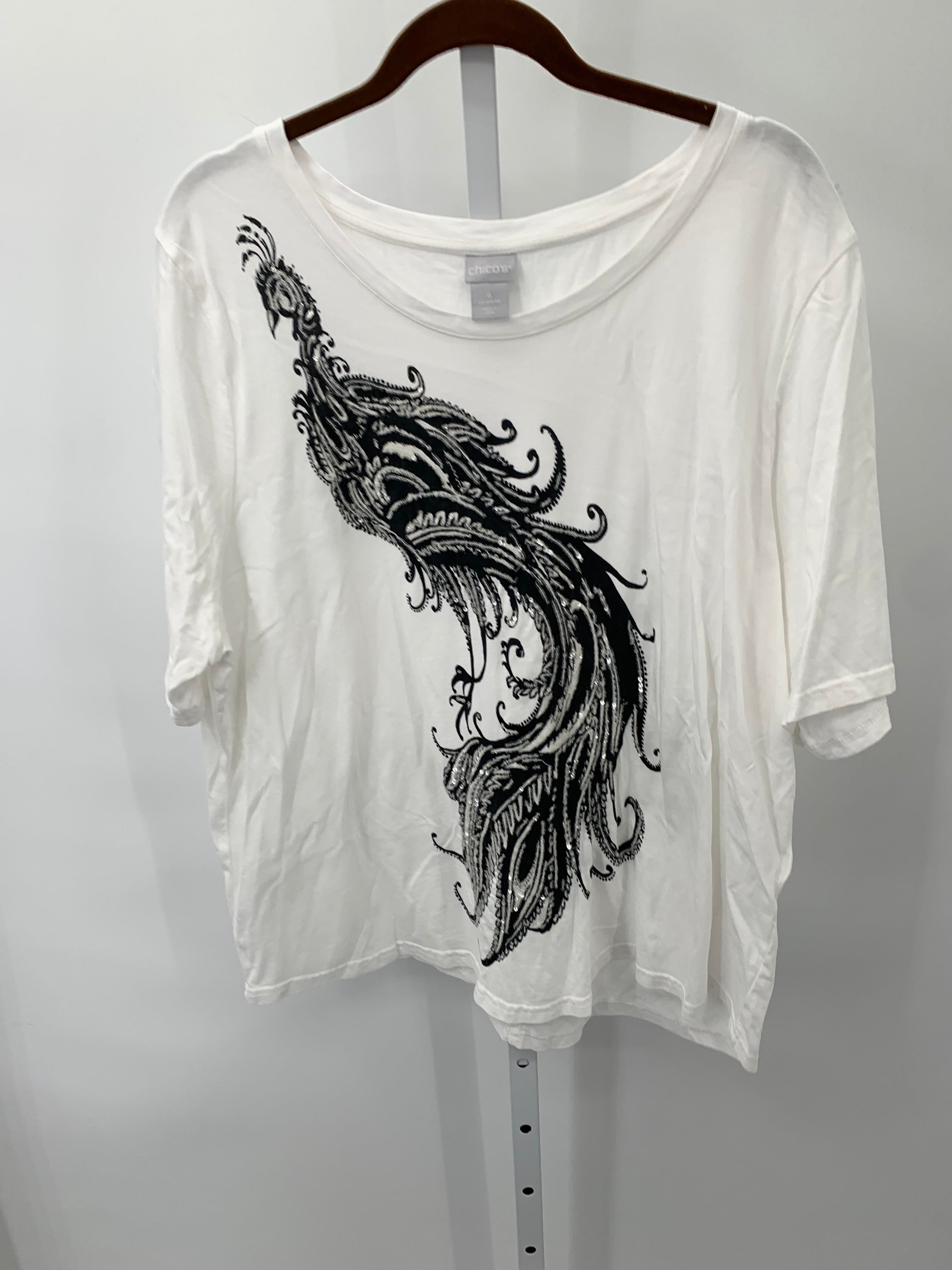 Chico's Size XXL Misses Short Sleeve Shirt