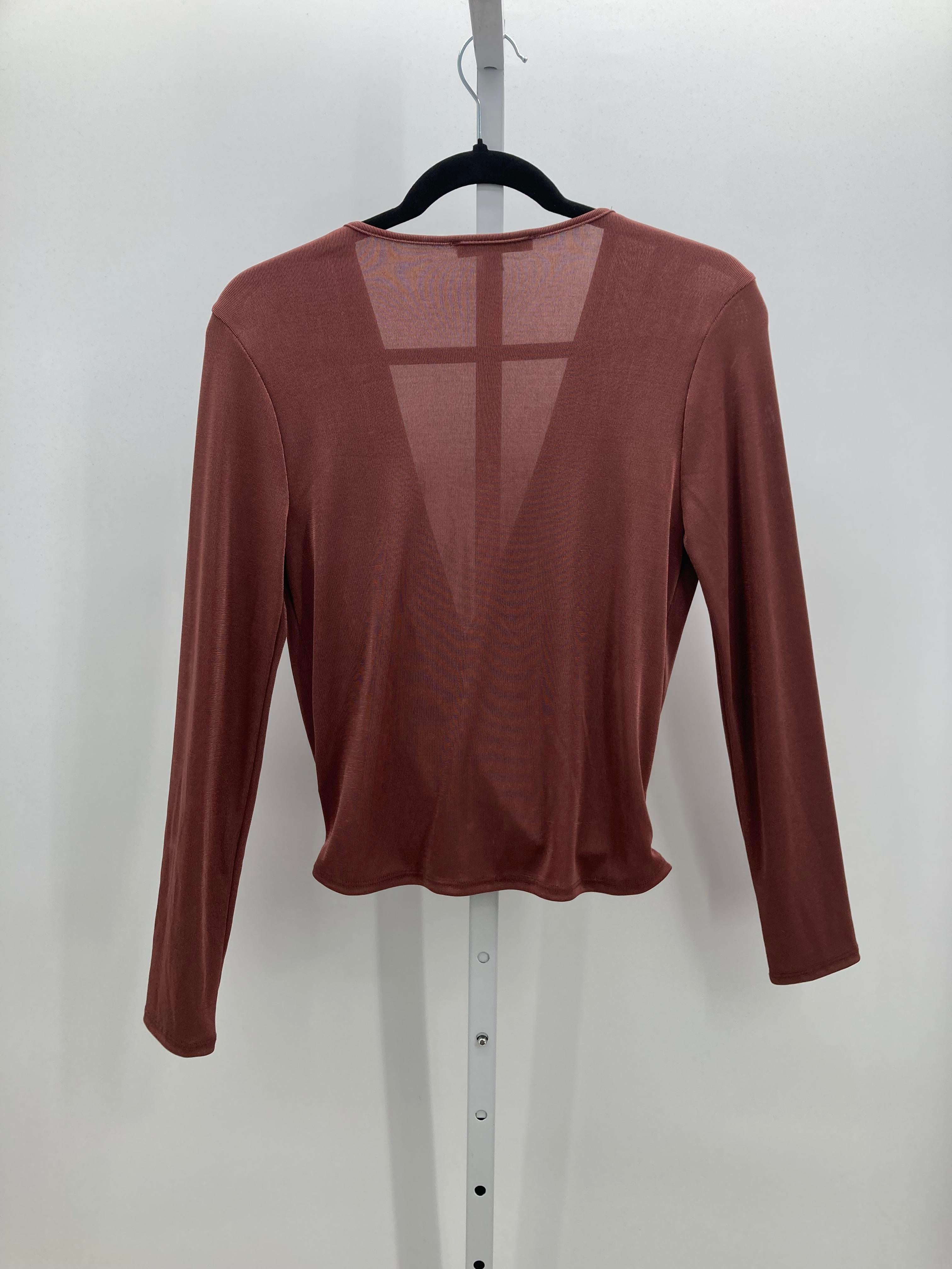 Green Envelope Size Small Misses Long Sleeve Shirt