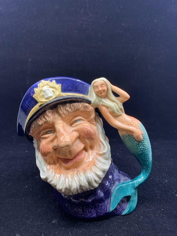 VTG OLD SALT MAN AND MERMAID TOBY PITCHER.