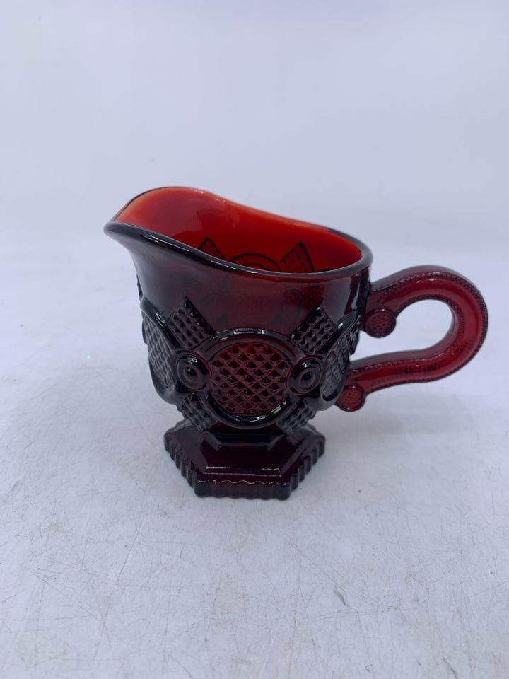 VTG FOOTED GLASS CREAMER.