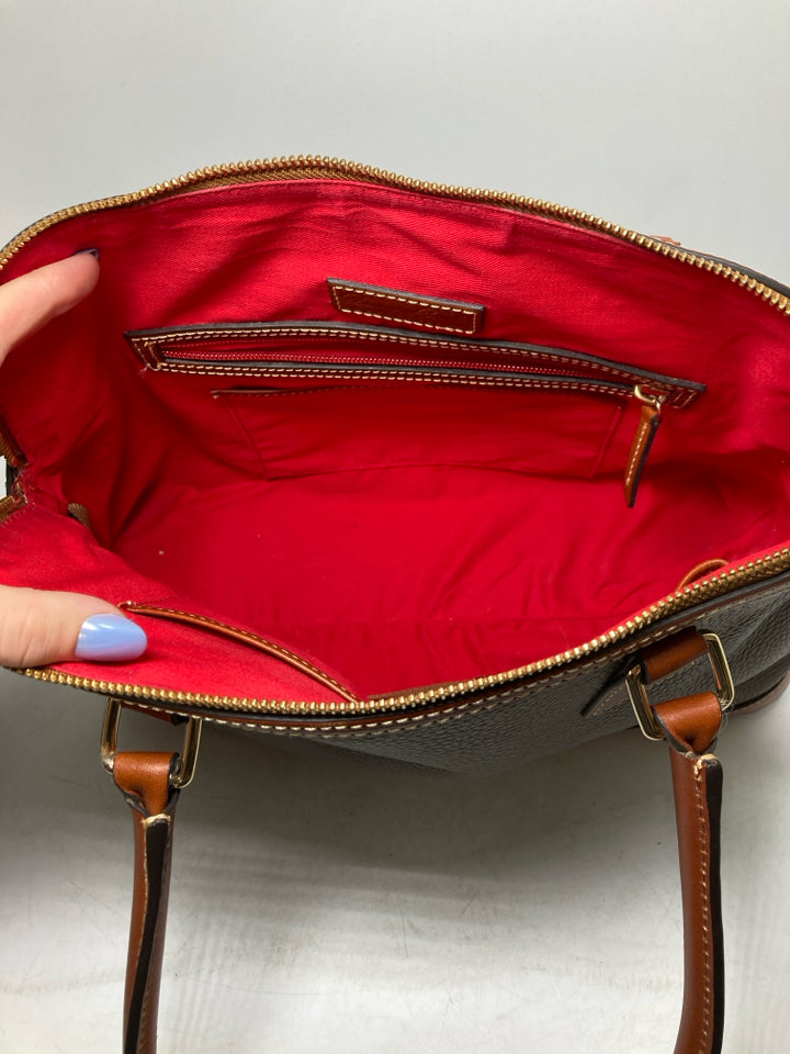 Dooney & Bourke Pebbled Leather Zip Top Satchel