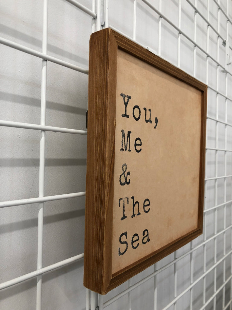 YOU ME AND THE SEA WOOD FRAME WALL DECOR.
