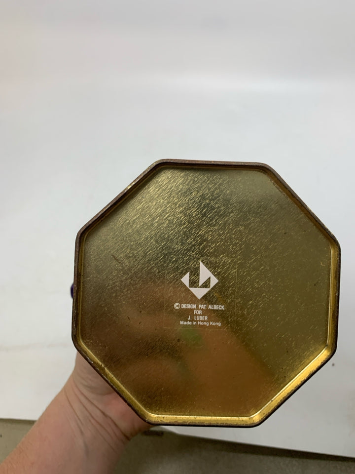 COCA COLA OCTAGON SHAPED METAL BOX.