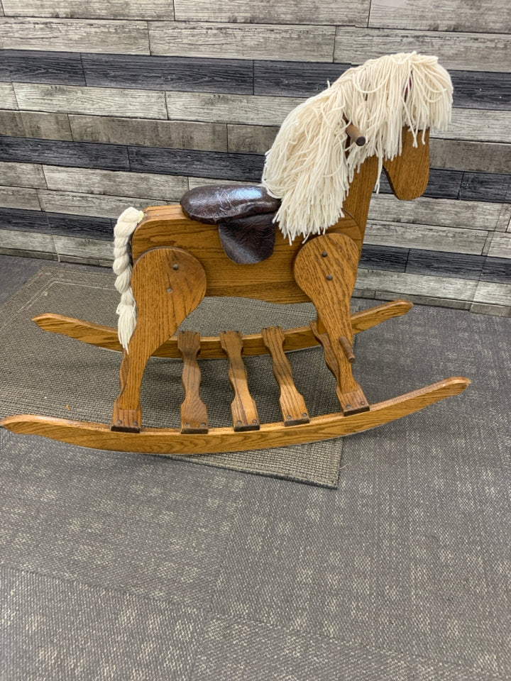 LG DECOR WOODEN ROCKING HORSE.