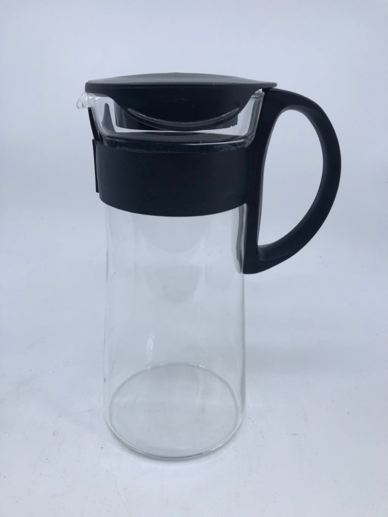 BLACK GLASS COFFEE CARAFE/PITCHER HARIO.