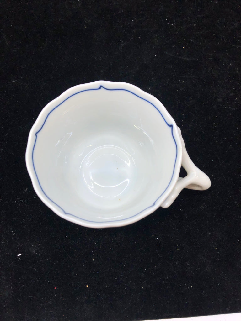 VTG BLUE AND WHITE VIDALLIA ONION PATTERN SMALL MUG.