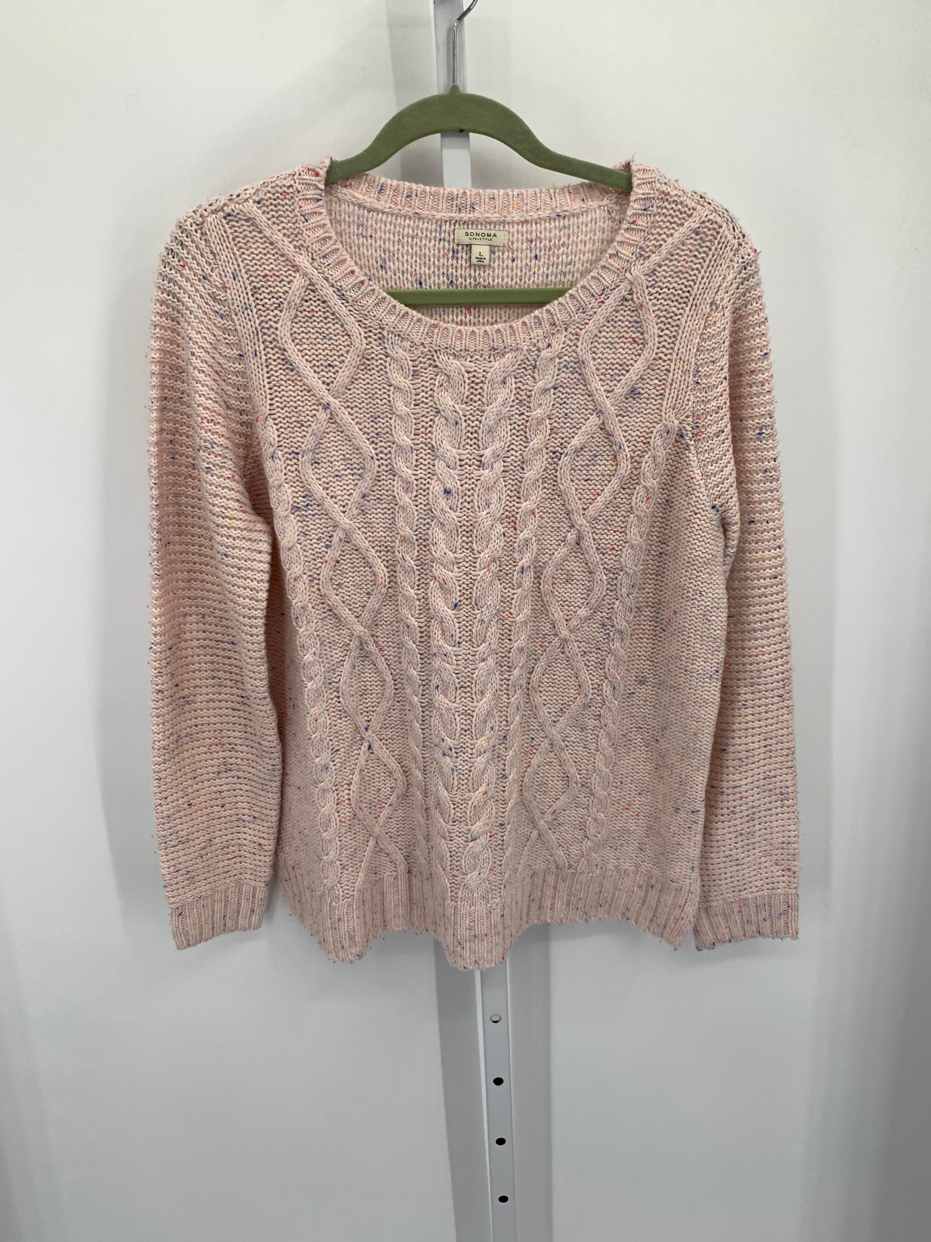 Sonoma Size Large Misses Long Slv Sweater