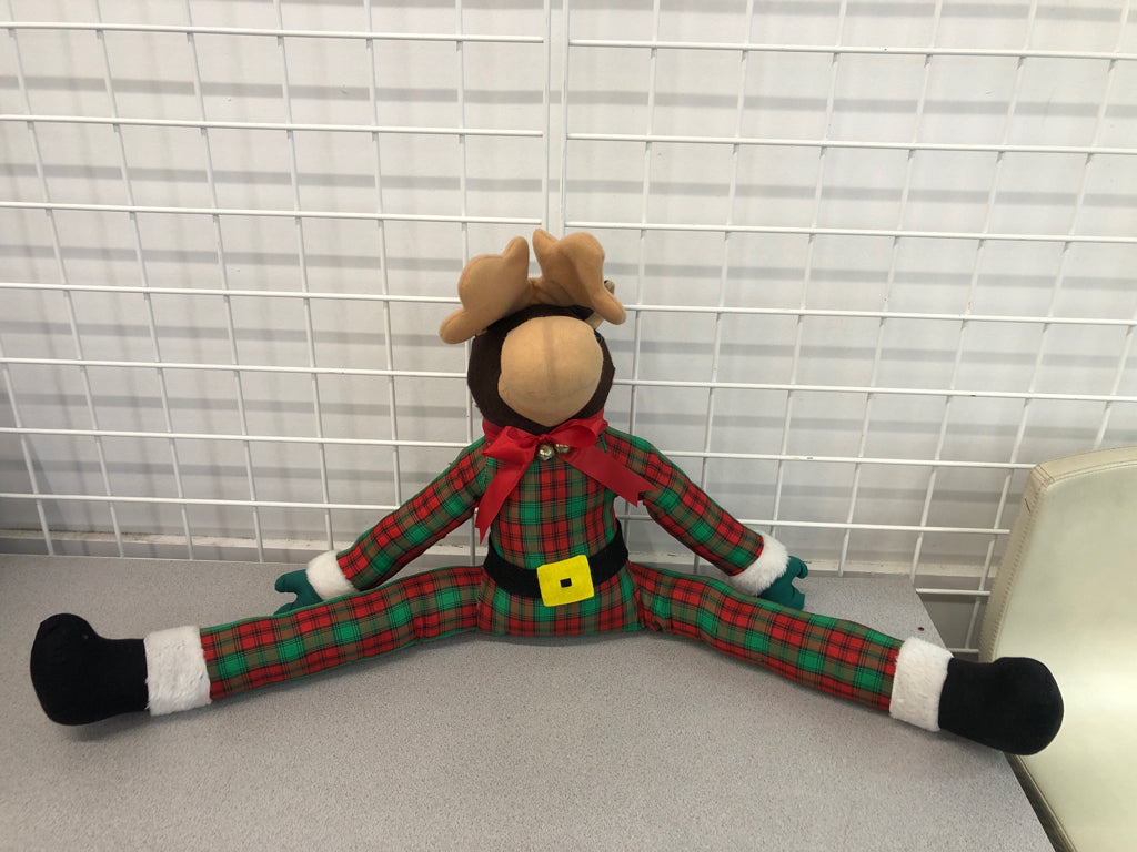 CHRISTMAS REINDEER DOING SPLITS DECOR.