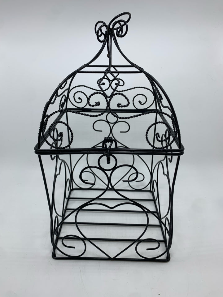 WIRED METAL BIRD CAGE DECOR.