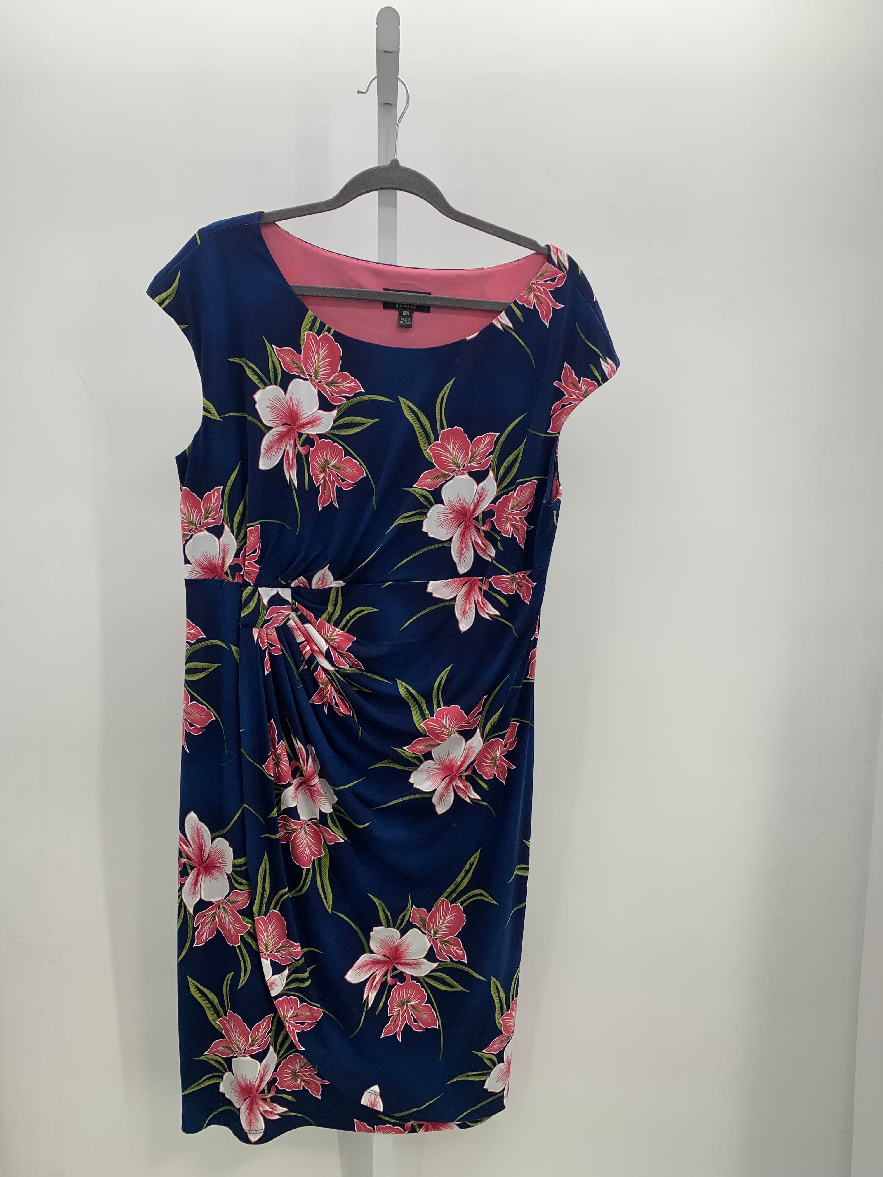 connected apparel Size 16 W Womens Short Sleeve Dress